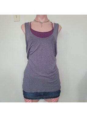 Costa Blanca Beaded Bohemian Festival Summer Tank Top (XL)